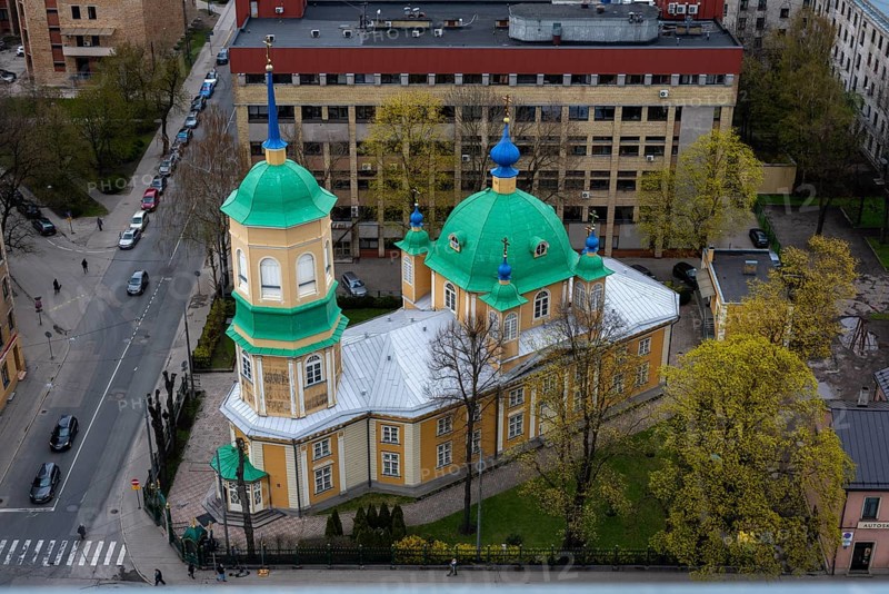 Orthodox Church of St Alexander Nevsky in the Moscow suburb, building from 1825 is one of the best-preserved wooden buildings of the Russian Orthodox Church, Riga, Latvia, Europe