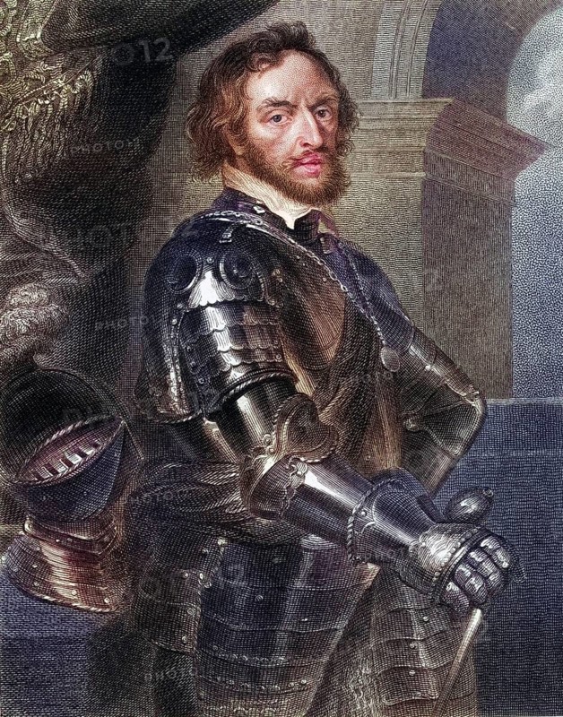 Thomas Howard 2nd (or 14th) Earl of Arundel, Earl of Surrey, Earl of Norfolk, 1585-1646, English nobleman, known for his marble collection and his manuscripts. From Lodges British Portraits, published 1823, Historical, digitally restored reproduction from a 19th century original, Record date not stated