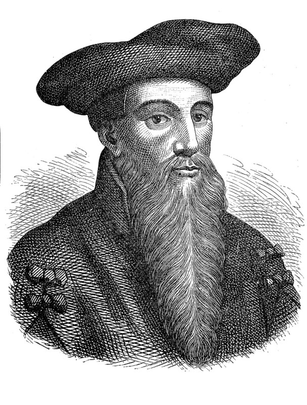 Johann Georg Faust, also Georg Faust, around 1480 to around 1541, a travelling miracle healer, alchemist, magician, astrologer and fortune teller, historical, digital reproduction of an original from the 19th century