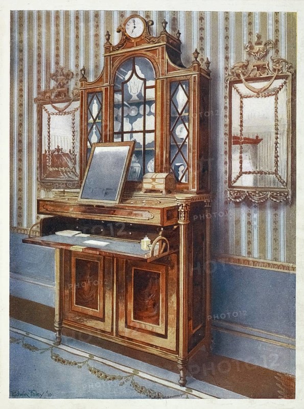 Furniture around the turn of the century 1900, Dressing cabinet with inlays of satinwood and mahogany (1910, 1911), Satinwood and mahogany inlaid dressing cabinet (1910, 1911) .jpg
