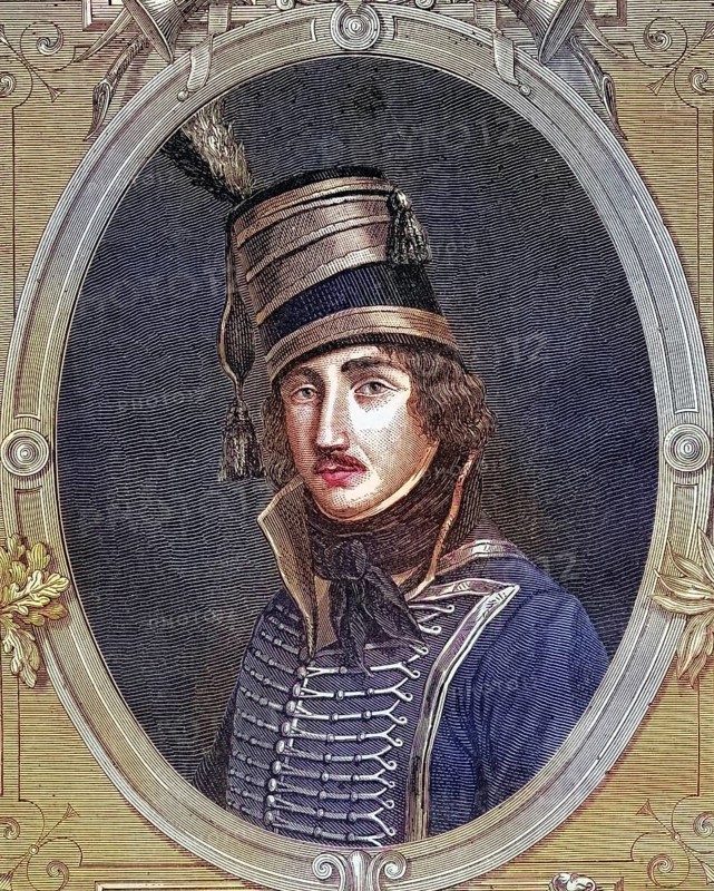 Francois Severin Desgraviers-Marceau (born 1 March 1769 in Chartres died 21 September 1796 in Altenkirchen) was a general of the First French Republic, Historical, digitally restored reproduction from a 19th century original, Record date not stated