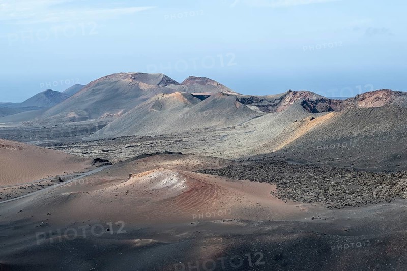 Volcanic landscape, Timanfaya National Park, Lanzarote, Canary Islands, Spain, Europe