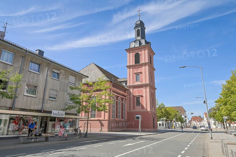 Evangelical City Church, Market Square, Frankfurter Straße, Rüsselsheim, Hesse, Germany, Europe