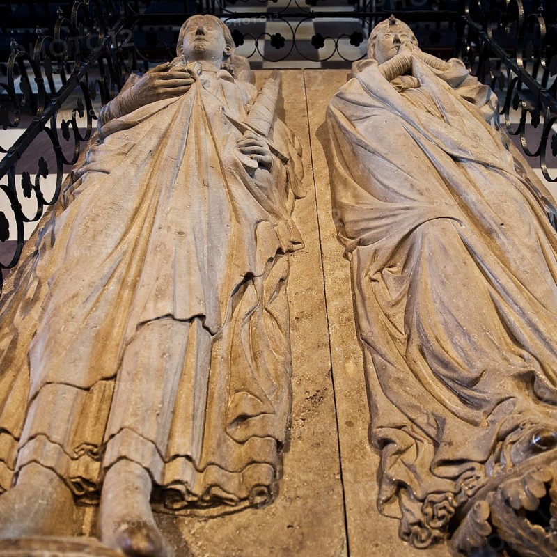 Tomb of Henry the Lion and Mathilde Plantagenet in the cathedral, Cathedral Church of St Blasii in Braunschweig, Lower Saxony, Germany, Europe