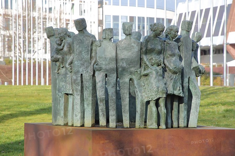 Sculpture Human Rights by Mariano González Beltrán, bronze sculpture, sculpture group, symbol, rights, fundamental rights, Council of Europe, Palace of Europe, Strasbourg, Bas-Rhin, Alsace, France, Europe