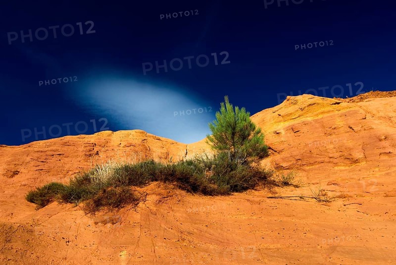Rustrel ochre quarries in Provence, Provence-Alpes-Côte d'Azur, Southern France, France, Europe