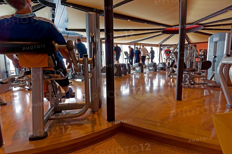 Active people in a fitness room