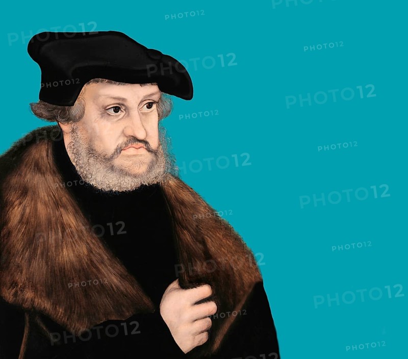 Frederick III or Frederick the Wise, 1463 - 1525, Prince-elector of Saxony, digitally edited after a painting by Lucas Cranach the Elder, Friedrich III. oder Friedrich der Weise, 1463 - 1525, Kurfürst von Sachsen