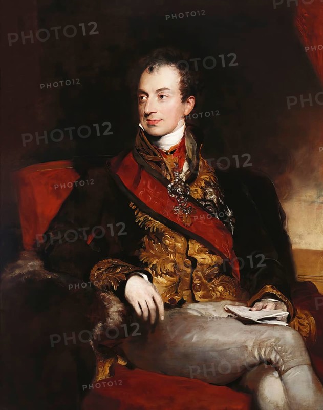 Portrait of Prince Klemens Wenzel von Metternich, 1773-1859, statesman in Imperial Austria, digital edited according to a painting by Thomas Lawrence, 1815