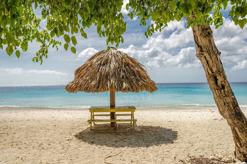 Grand Knip Beach in Curacao at the Dutch Antilles, a Caribbean island