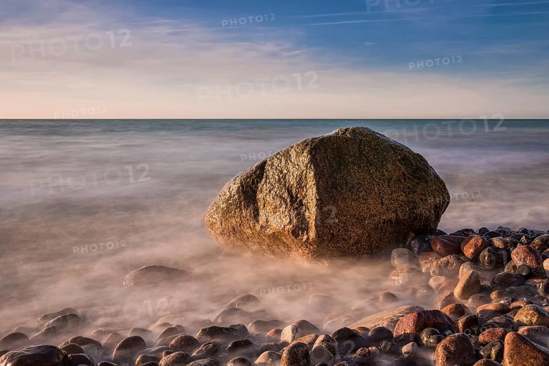 Erratic boulder on the Baltic coast