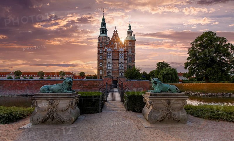 Famous Rosenborg castle, one of the most visited tourist attractions in Copenhagen