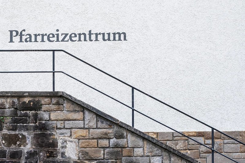 Parish centre lettering
