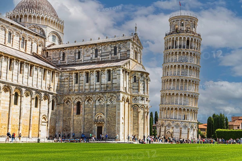 The Cathedral of Santa Maria Assunta, the Leaning Tower, Pisa, Tuscany, Italy, Europe