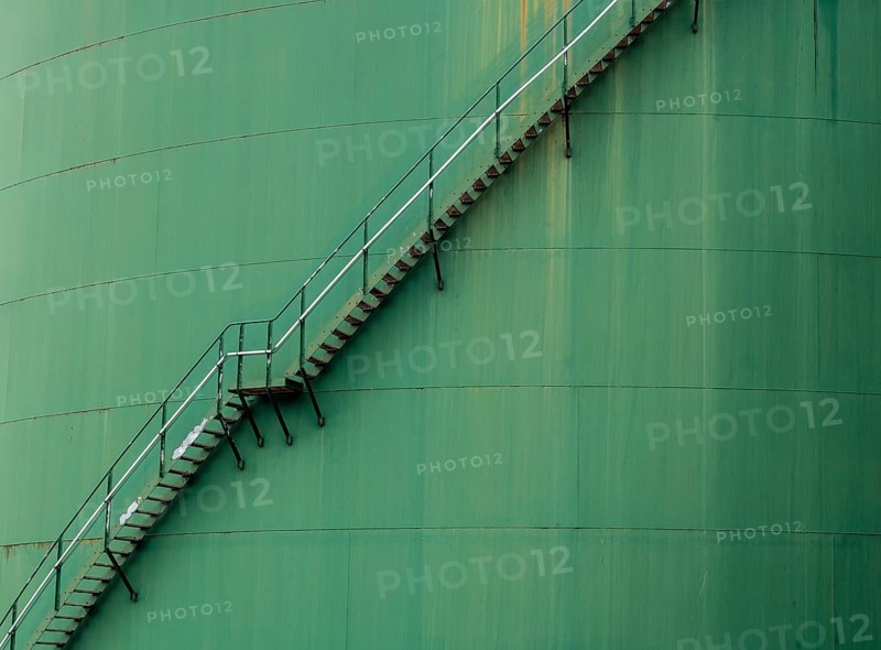 External staircase on a tank, Hamburg harbor, Germany, Europe