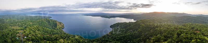 Aerial view, South Pacific and rainforest, Osa Peninsula, Punterenas Province, Costa Rica, Central America