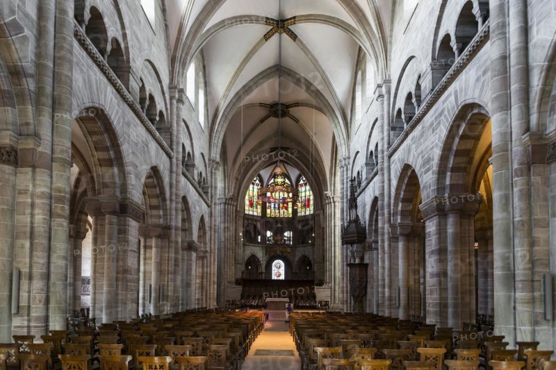 Interior, Basel Minster, Basel, Canton of Basel-Stadt, Switzerland, Europe