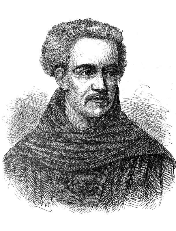 Abraham a Sancta Clara, also Abraham a Santa Clara, Johann Ulrich Megerle, 2 July 1644, 1 December 1709, a Catholic clergyman, preacher and Upper German writer, Historical, digital reproduction of an original from the 19th century