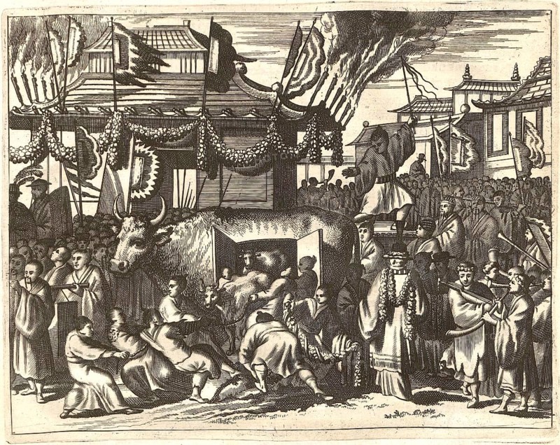 Description of the imperial empire of Taising of China 1676, by olfert dapper, Historical, digitally restored reproduction from a 19th century original, Record date not stated