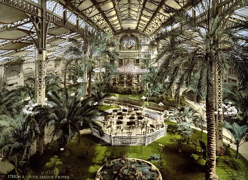 The conservatory, interior view, Nice, Riviera, France, around 1895, Historic, digitally restored reproduction from a 19th century original, Record date not stated, Europe