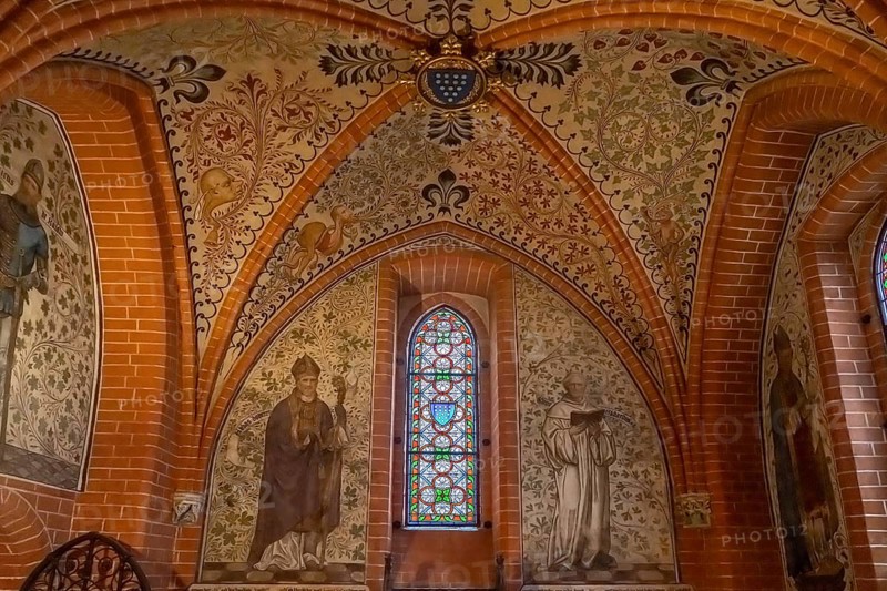 Wall painting in the Bülow Chapel of Doberan Minster in Bad Doberan, Mecklenburg--Western Pomerania, Germany, Europe