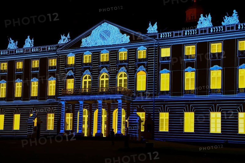 Schlosslichtspiele, Karlsruhe Castle, Karlsruhe, Baden-Württemberg, Germany, Europe