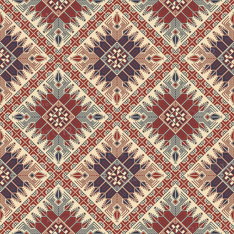 Embroidery Tatreez pattern, Palestinian fashion vector ornament