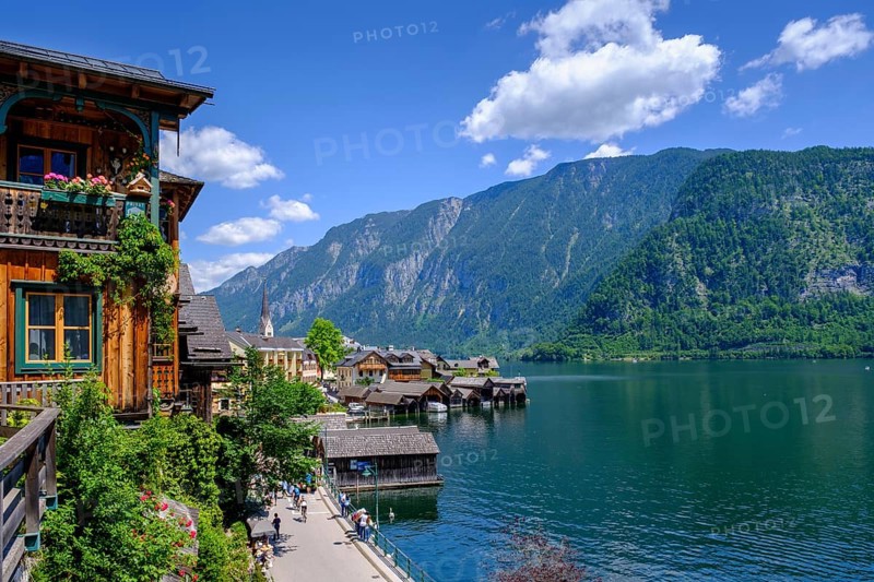 Hallstatt am Hallstätter See, Salzkammergut, Upper Austria, Austria, Europe