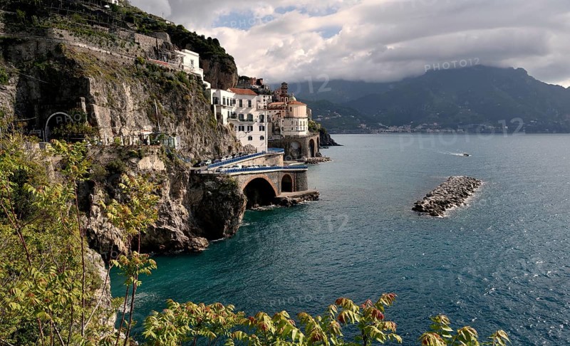 View of the small town Amalfi, Amalfi Coast, Costiera Amalfitana, Province of Salerno, Campania, Italy, Europe