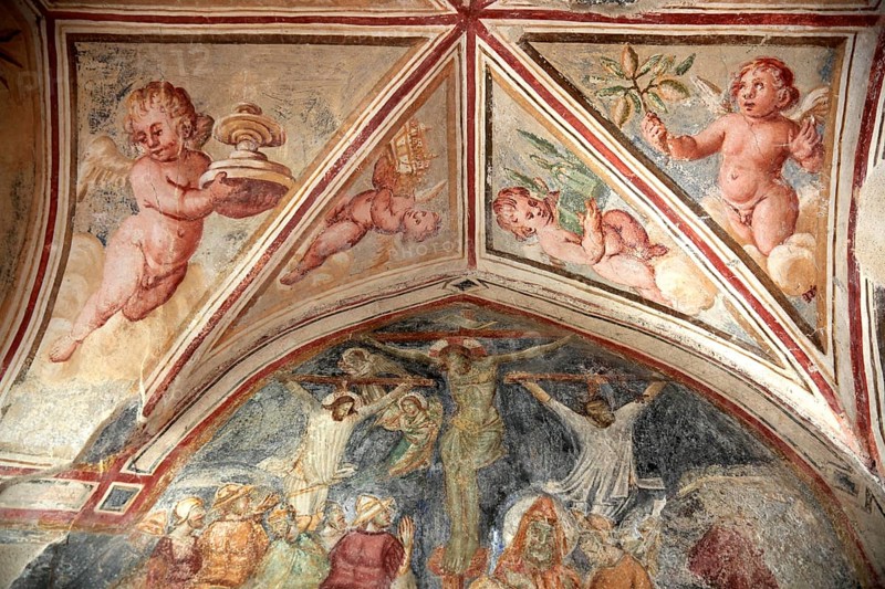 Fresco on the Cathedral Cattedrale di Sant' Andrea, Amalfi, Campania, Italy, Europe