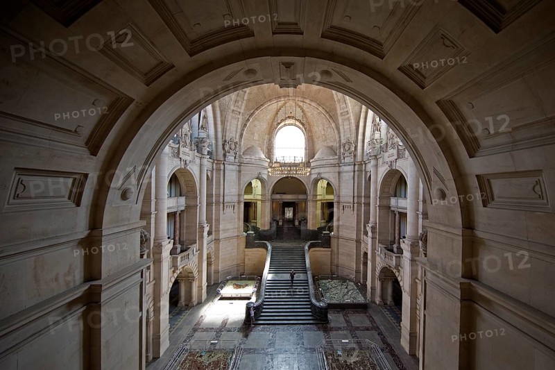 Neues Rathaus, interior view, Wilhelminian palace-like magnificent building in eclectic style, Hanover, Lower Saxony, Germany, Europe