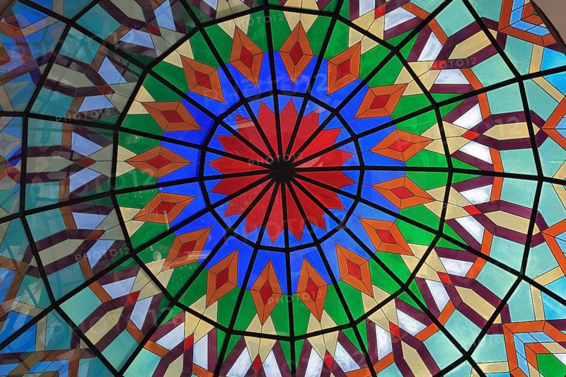 Glass dome in the souk of Mutrah, Muscat, Oman, Asia