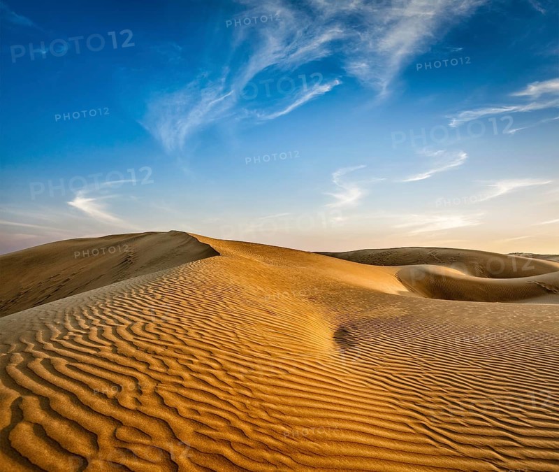 Dunes of Thar Desert. Sam Sand dunes, Rajasthan, India, Asia