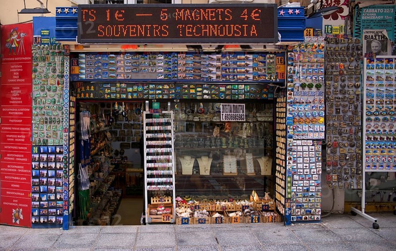 Souvenir shop, souvenirs, souvenirs, Thessaloniki, Macedonia, Greece, Europe