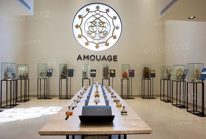 Showroom in the royal perfume factory Amouage, Muscat, Oman, Asia