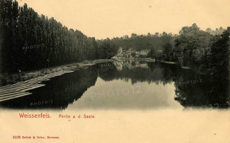 Historical postcard, picture postcard, Weißenfeld, Weissenfels an der Saale, Saxony-Anhalt, Germany, digitally enhanced reproduction of an original from around 1900, picture postcard, Europe