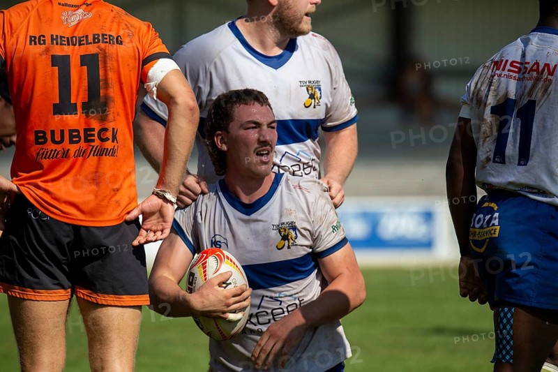 07.09.2024, Rugby 1st Bundesliga South/West, Season 2024/25, Matchday 1: RG Heidelberg vs TSV Handschuhsheim. Picture: Try for Handschuhsheim