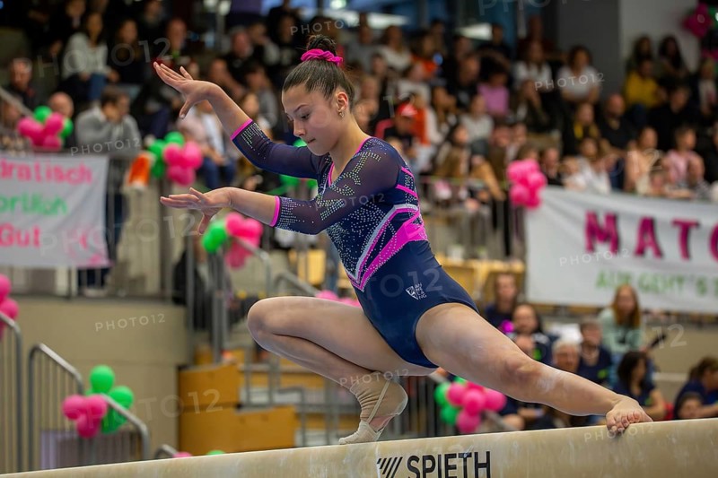 German Gymnastics League (Bundesliga) for woman, 1st competition day 2025 in Mannheim***Sofia Meier Rojas (TG Mannheim) on the balance beam