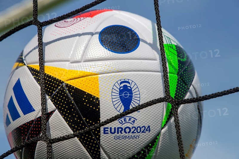Symbolic image UEFA-EURO 2024: Close-up of the official match ball for the 2024 European Football Championship in Germany