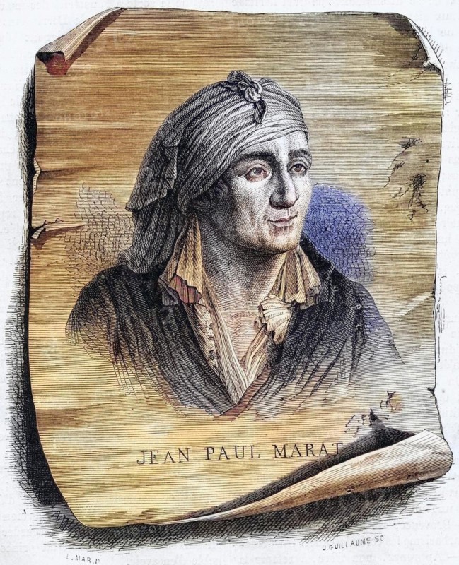 Jean-Paul Marat, 1743-1793, French politician, doctor and journalist, Historical, digitally restored reproduction from a 19th century original, Record date not stated