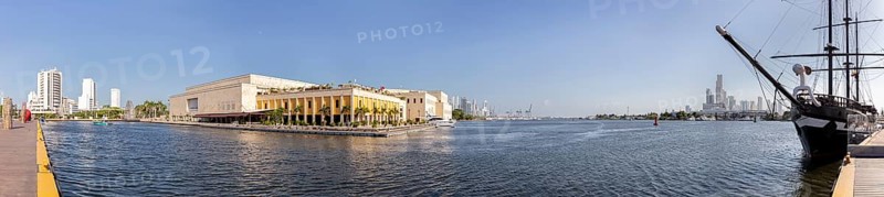 Muelle De Los Pegasos harbour, Panorama, Cartagena, Colombia, South America