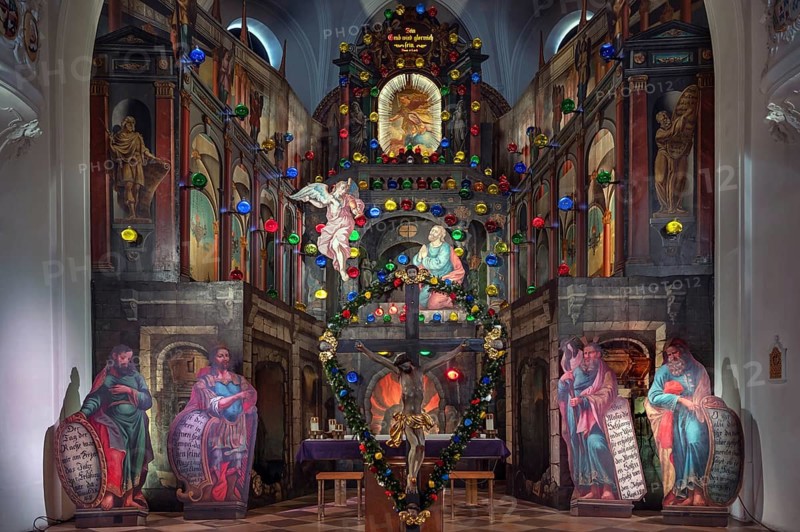 Holy Sepulchre created around 1800, St Michael's Parish Church, Kirchstr. 15, Aschau, Chiemgau, Upper Bavaria, Germany, Europe