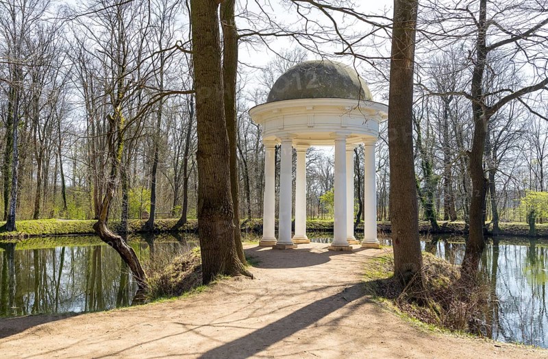 Diana Temple in Lützschena Castle Park, Leipzig, Saxony, Germany, Europe