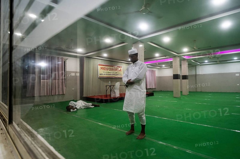 Hajj pilgrim offer prayers Hajj Musafir Khana before leaving to the airport, in Guwahati, India on 3 May 2025