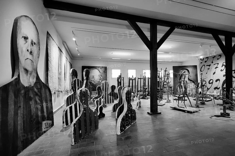 Installation Reminiscences by Josef Szajna, former beech forest concentration camp, today a concentration camp memorial, Weimar, Thuringia, Germany, Europe