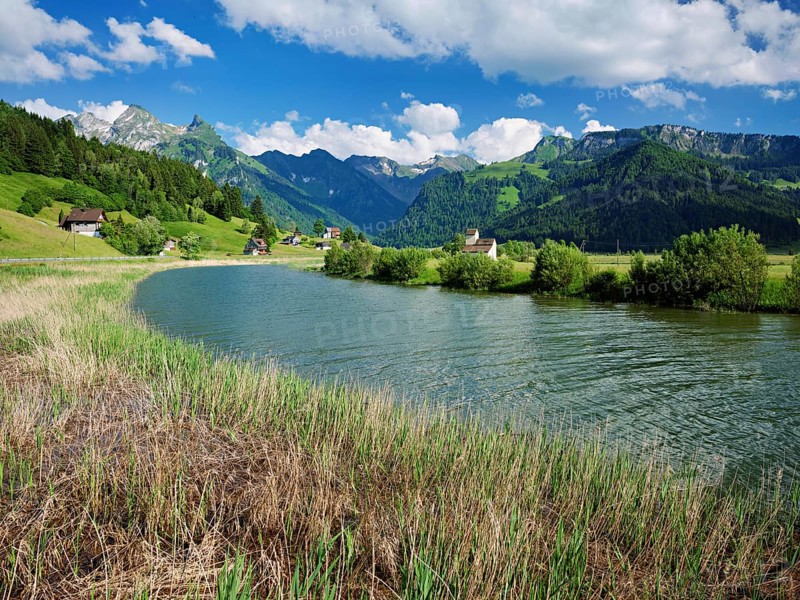 Tributary to the reservoir, Sihlsee, Euthal, Canton Schwyz, Switzerland, Europe
