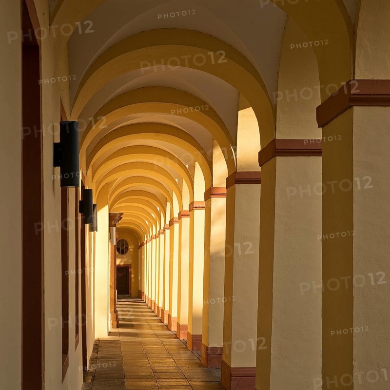 Lower Castle, arcade in the main building, Siegen, North Rhine-Westphalia, Germany, Europe