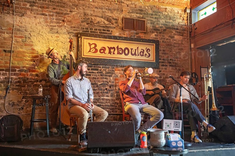 New Orleans, Louisiana - JJ & the OK's perform at Bamboula's music club on Frenchmen Street in the Marigny neighborhood