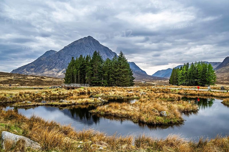 Buachaille Etive Mòr or The Buachaille, Glen Etive, Highlands, Scotland, United Kingdom, Europe