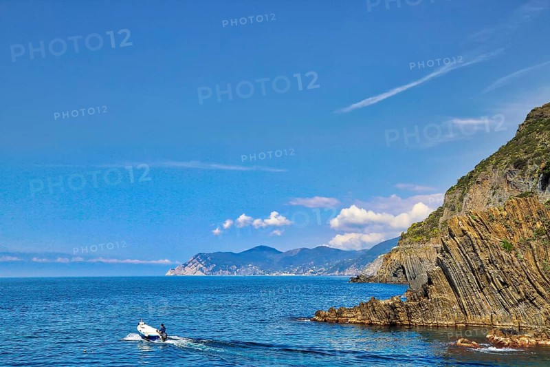 Italy, Riomaggiore scenic shoreline, Europe